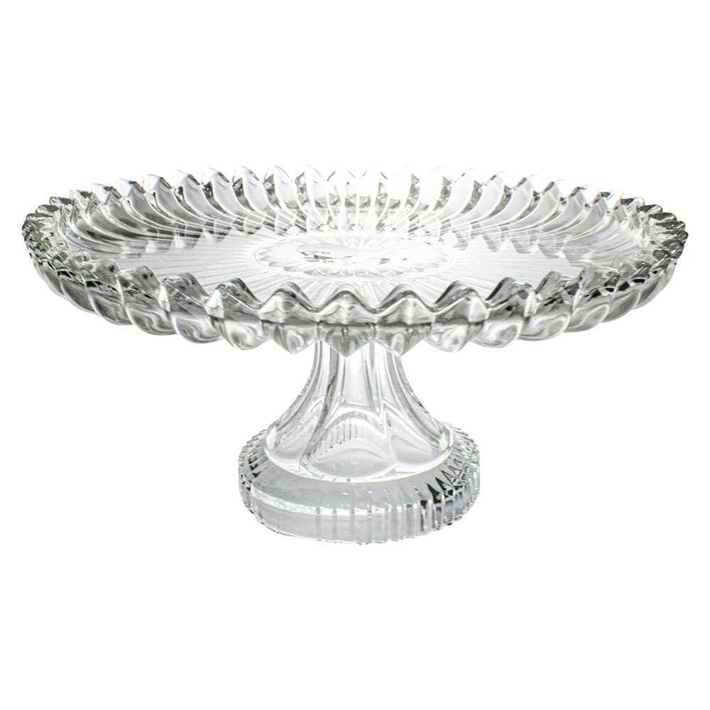 Boleira Prato para Bolo de Vidro Transparente Brasilia 26cm - City Glass