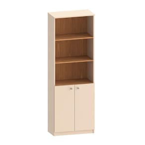 Armario Alto 2 Pts Euro II Noce/Off White - Casa D