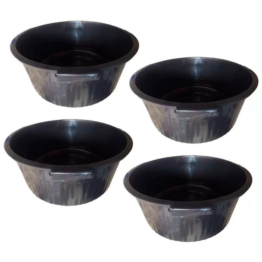 Kit 4 Bacias 40L Canelada 48,5 x 23cm Multiuso Arqplast