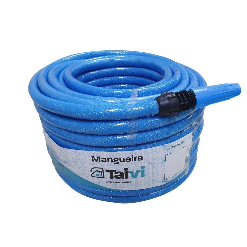 Mangueira Trançada Neon 1/2 X 2,00mm Azul Com Glitter