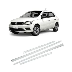 Jogo Friso Lateral Fox Gol G5 G6 G7 G8 Up Slim Branco Cristal 4 Peças