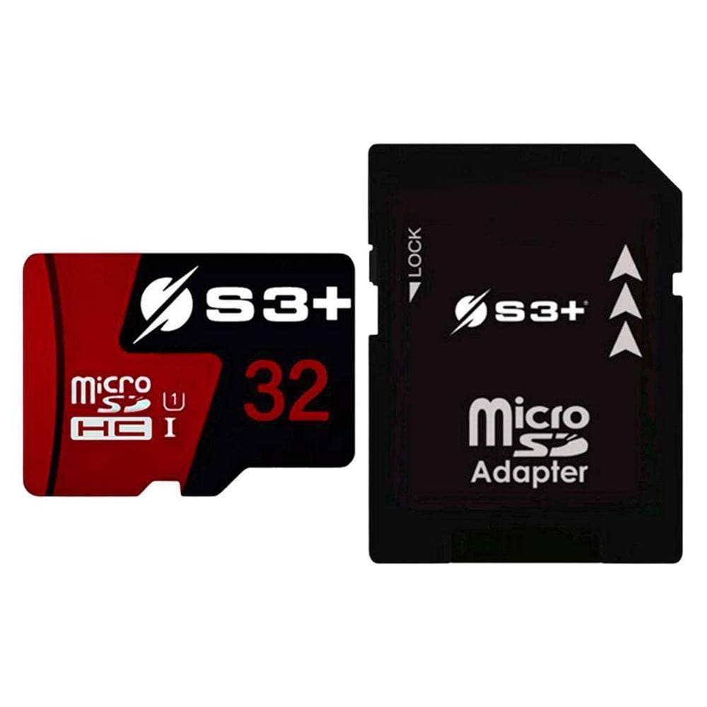 Cartão Memória Micro Sd S3+ 32Gb, Classe 10, C/Adaptador