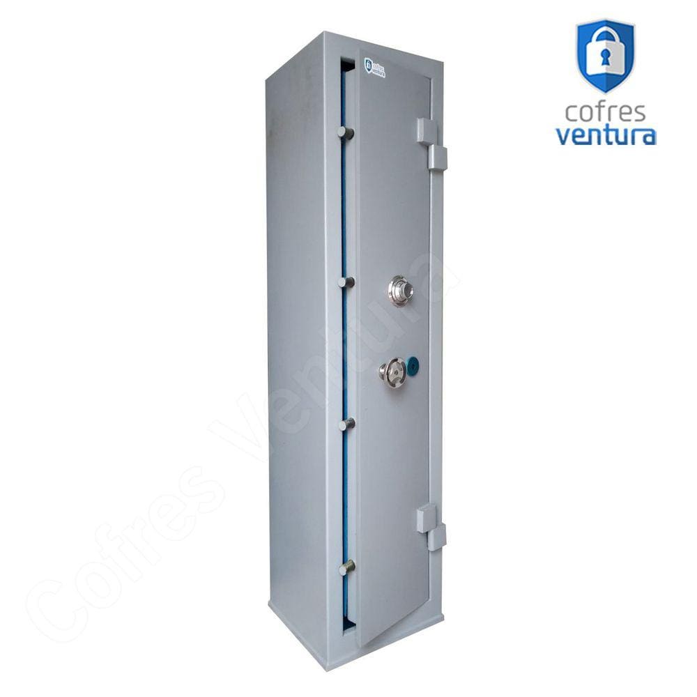 Cofre Armário 130x30x30 para 09 peças (03 longas e 06 curtas) Cinza com Azul