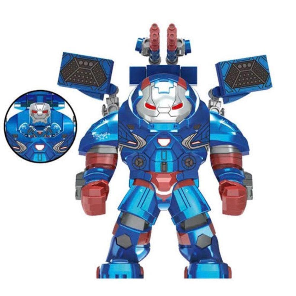 Boneco Blocos De Montar Homem De Ferro Patriot Big