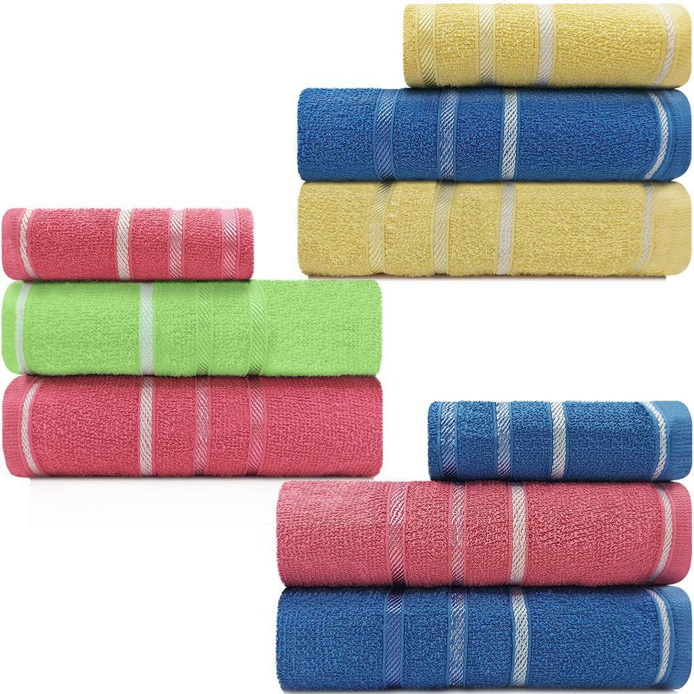 Jogo De Toalhas 3 Peças Banho + Rosto Marcotex 100% Algodão Pop - Emcompre