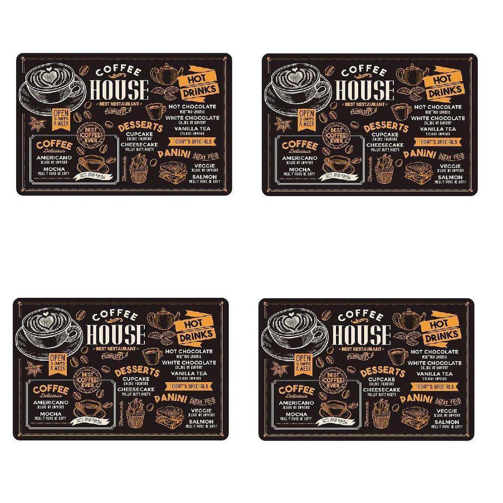 Jogo Americano Coffee House - Cafe - 4 Unidades