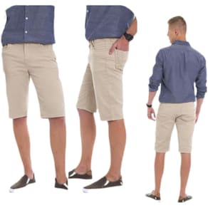 Bermuda Skynny Masculina De Sarja Colorida com Elastano
