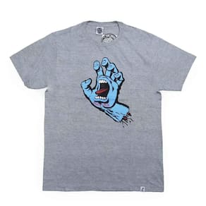 Camiseta Santa Cruz Screaming Hand Front Masculina Cinza Mes
