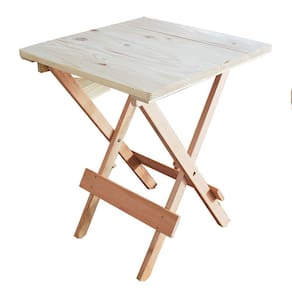 Mesa Dobrável 60x60 Madeira Maciça Bar Lanchonete S/ Pintura