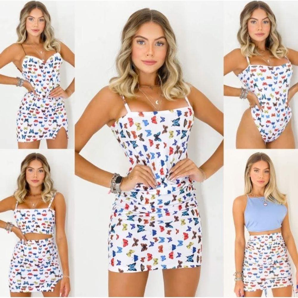 Vestido modelo moda gringa blogueirinha