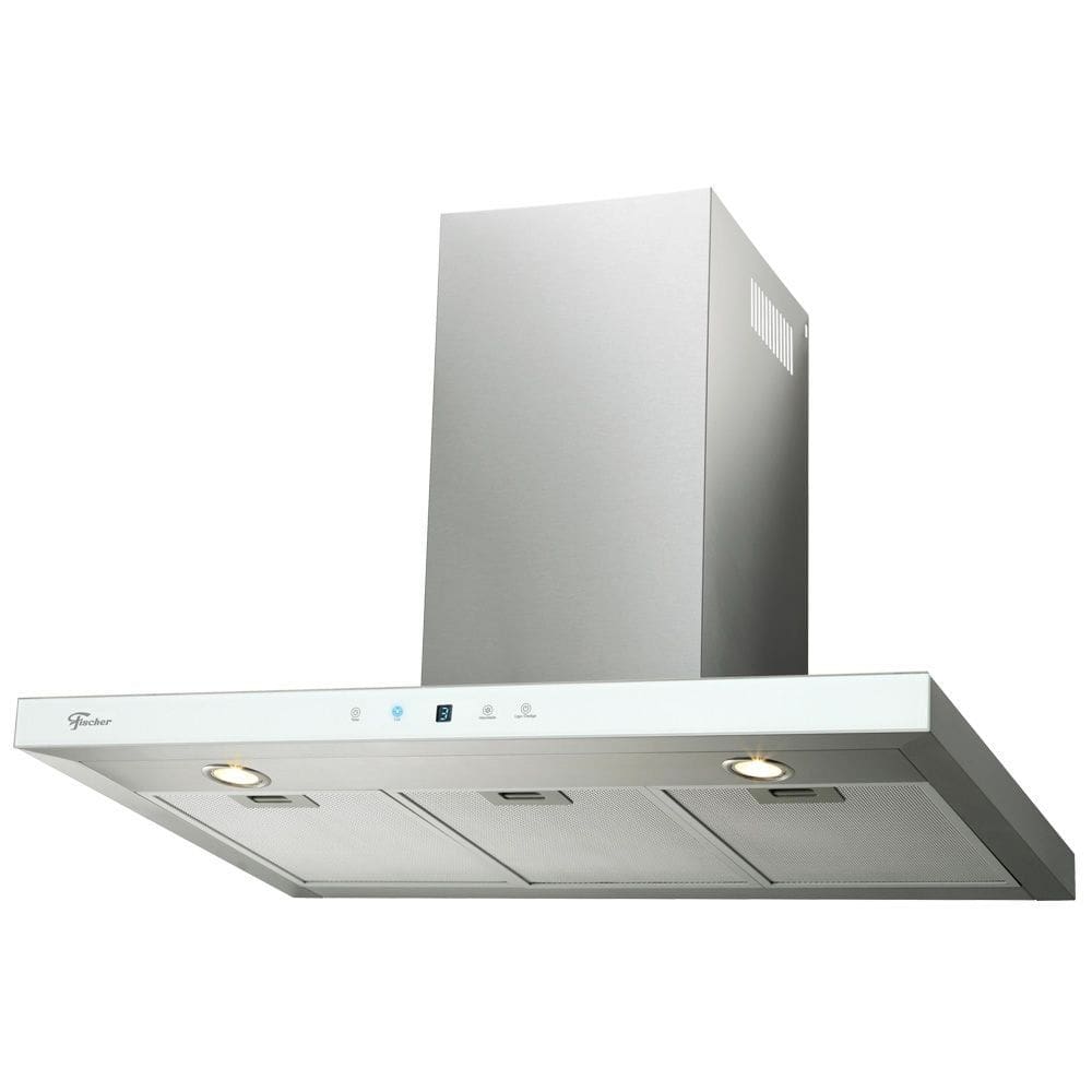 Coifa de Parede Digital Fischer Infinity Touch 90cm Vidro Branco 220V