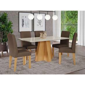 Conjunto Mesa de Jantar 1,80m com 6 cadeiras - EFRATA I