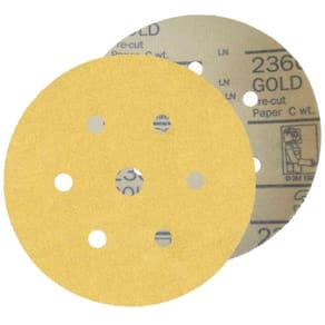 Kit C/ 100 Disco Lixa Hookit Ouro 226U 7 Furos P120A 3M