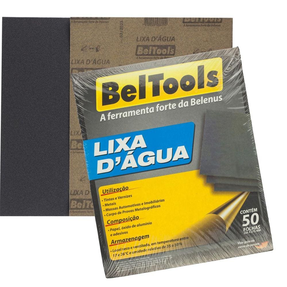 Kit C/ 50 Lixa Dagua Grão 400 Beltools