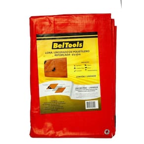 Lona Carreteiro Plástica Reforçada Laranja 6x4m Beltools