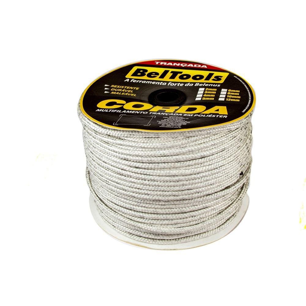 Corda Seda Branca Carretel 10mm 165 metros Beltools