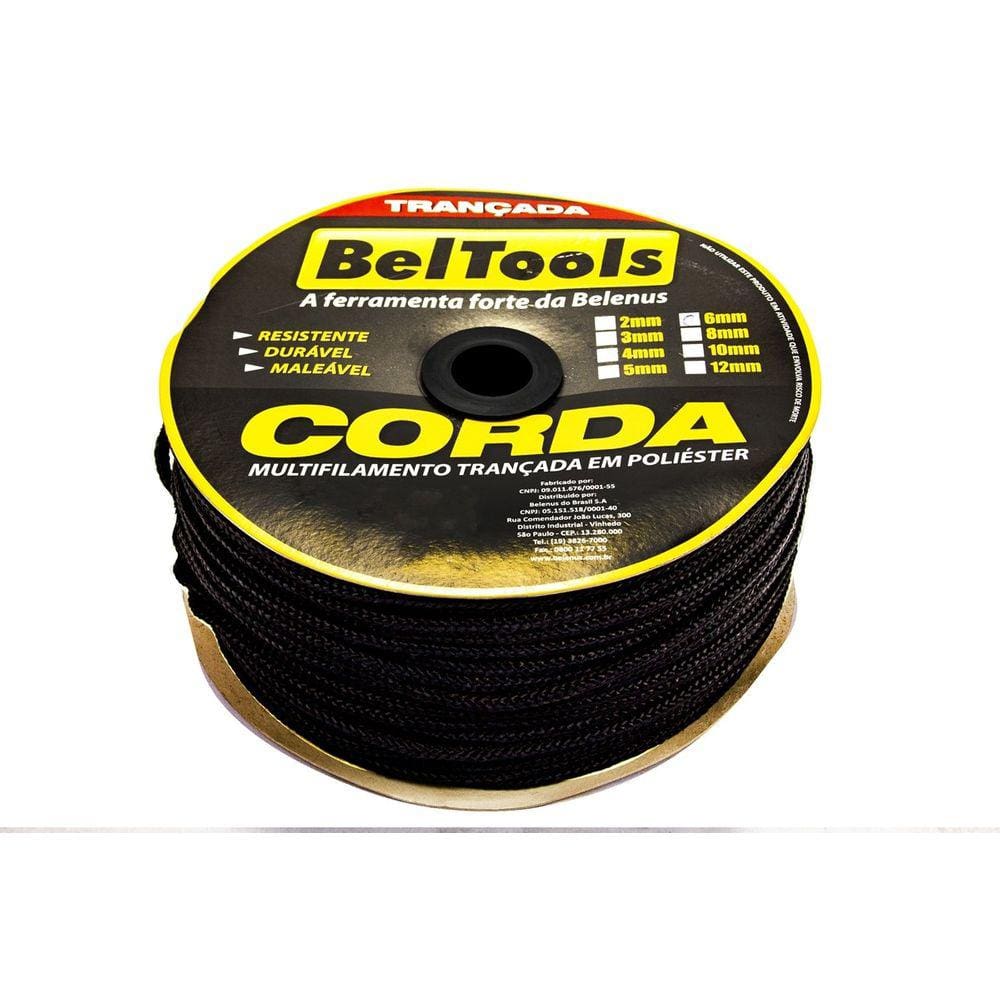 Corda Seda 4mm Carretel Com 5 Kg Preta Beltools