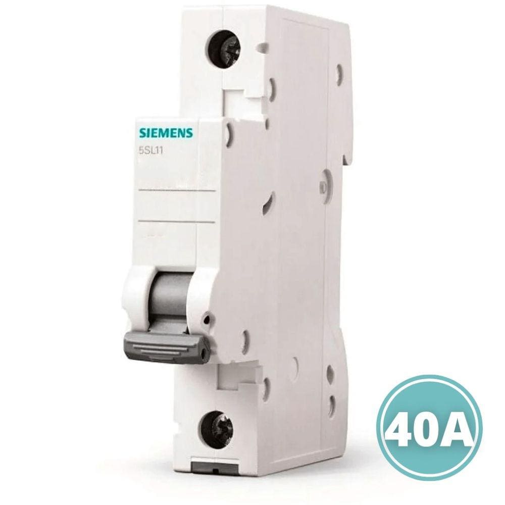 Disjuntor 5Sl11406mb Unipolar 1P Curva B 40A Siemens