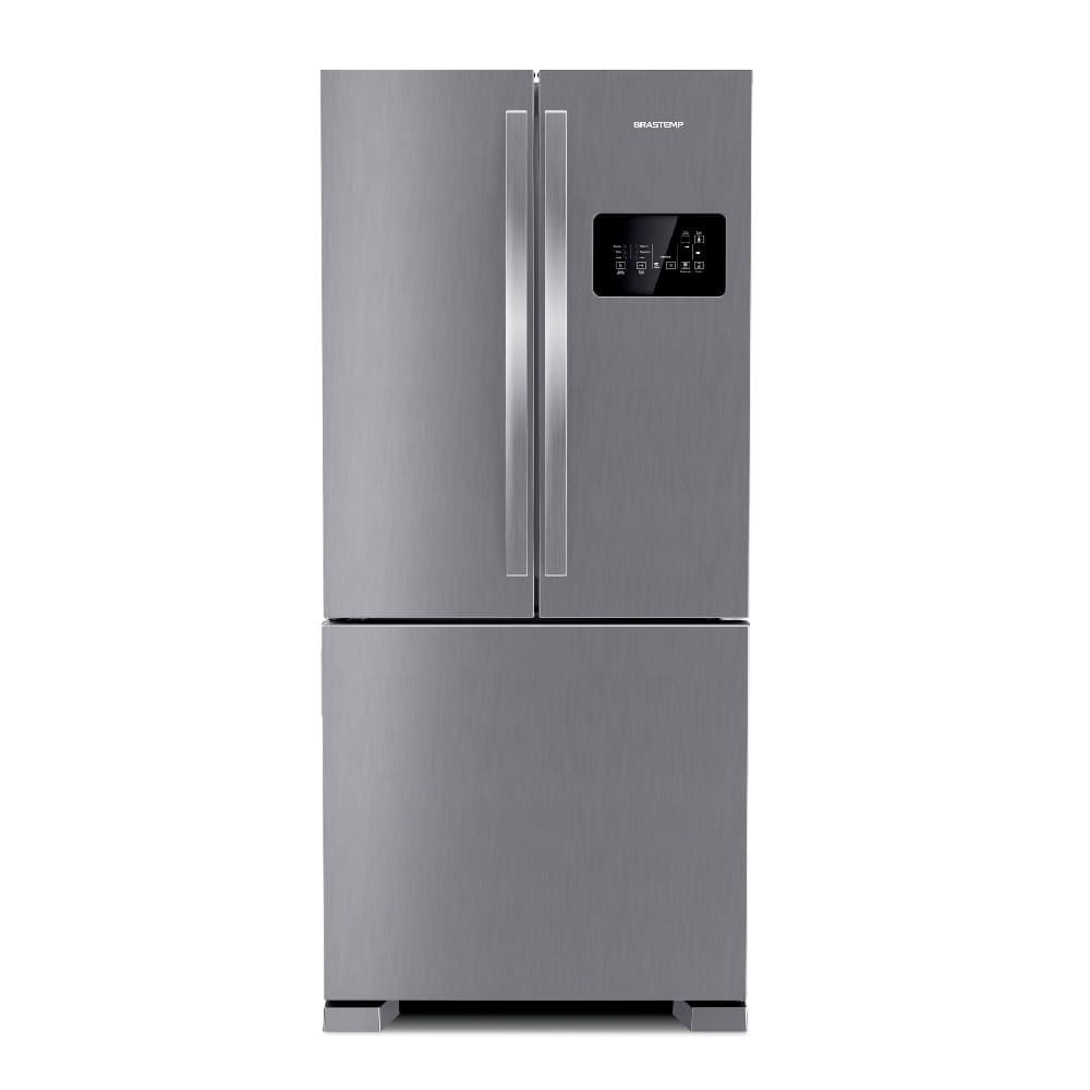 imagem-Geladeira Brastemp Frost Free Side Inverse 3 Portas A+++ 554 litros cor Inox - BRO85AK - 110V
