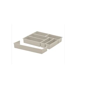 Organizador De Talheres Com Extensor Cor Creme Grande