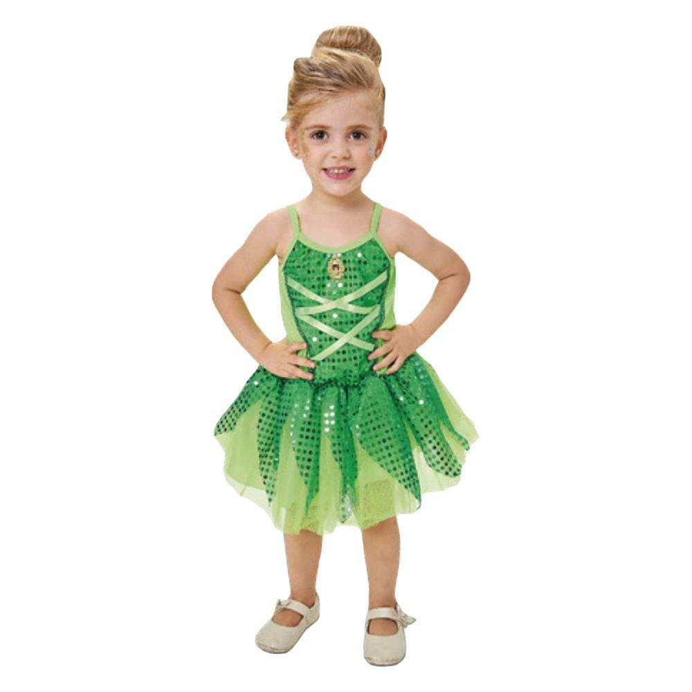 Fantasia Fadinha Verde Infantil com Broche e Tutu