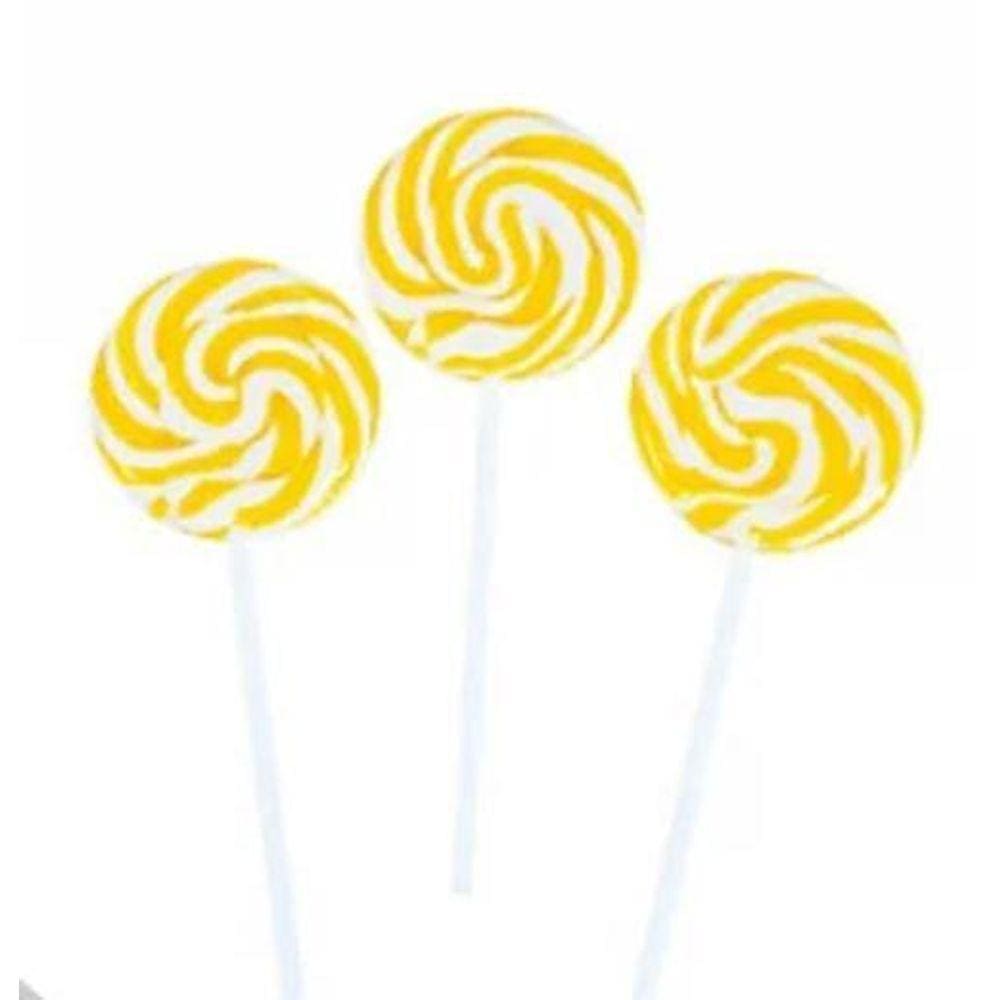 Pirulito Psicodélico Amarelo E Branco Pacote 50 Un Martinha