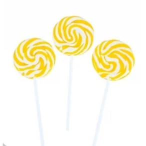 Pirulito Psicodélico Amarelo E Branco Pacote 50 Un Martinha
