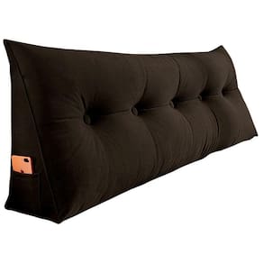 Almofada Para Cabeceira Spot 90cm Com Porta Celular Marrom
