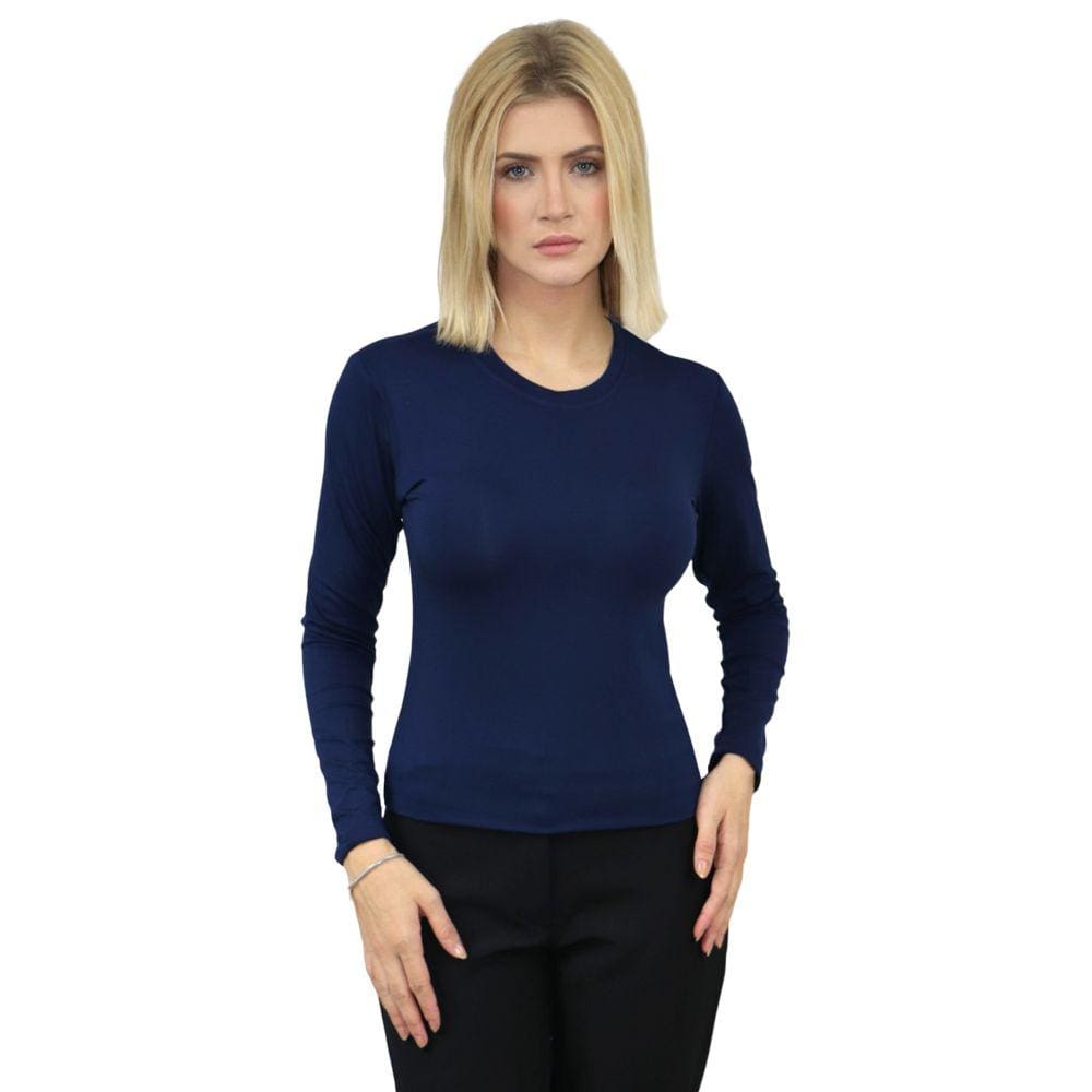 Camiseta Feminina Viscocrepe Manga Longa