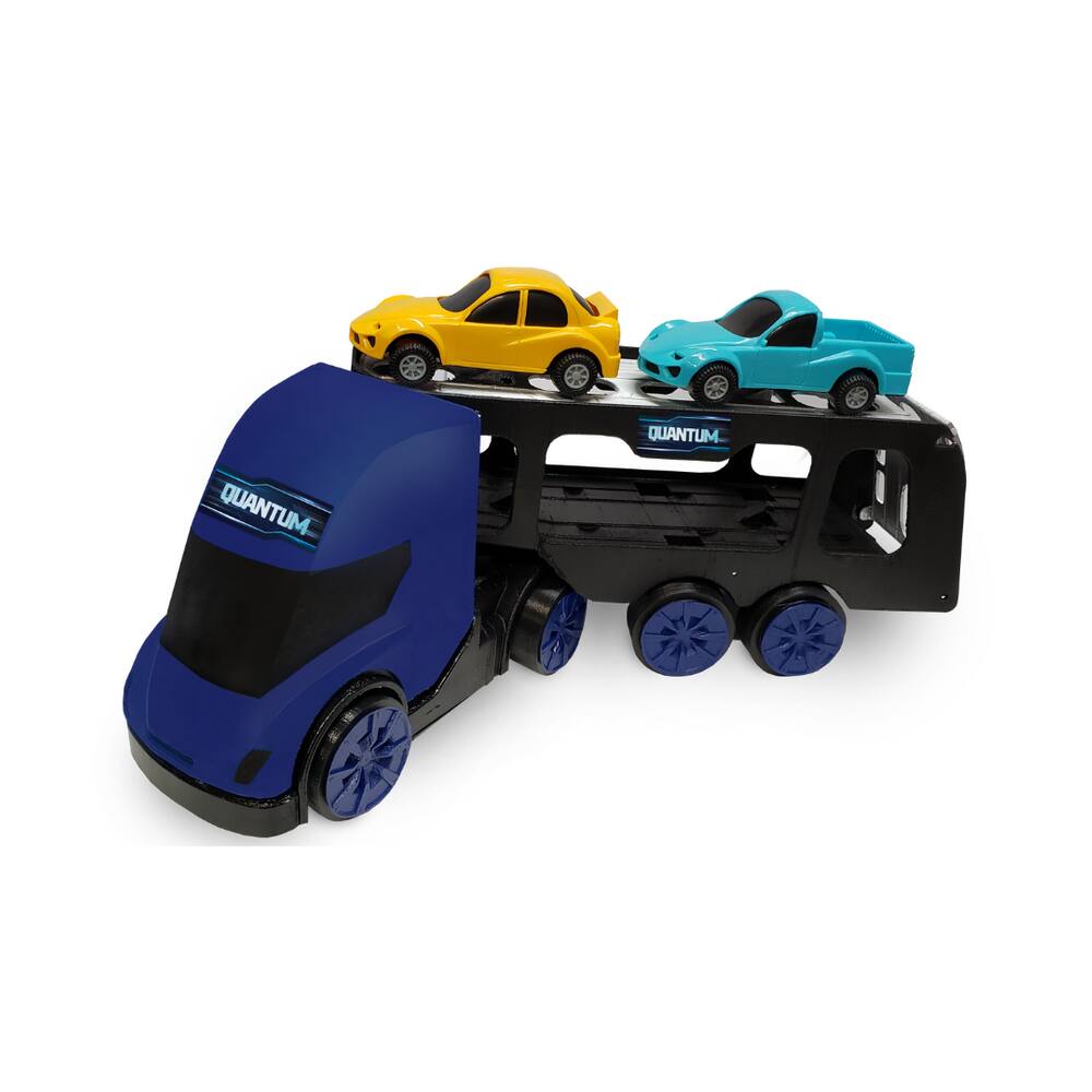 Carreta Cegonha Brinquedo Infantil Com Carros e Cone Silmar