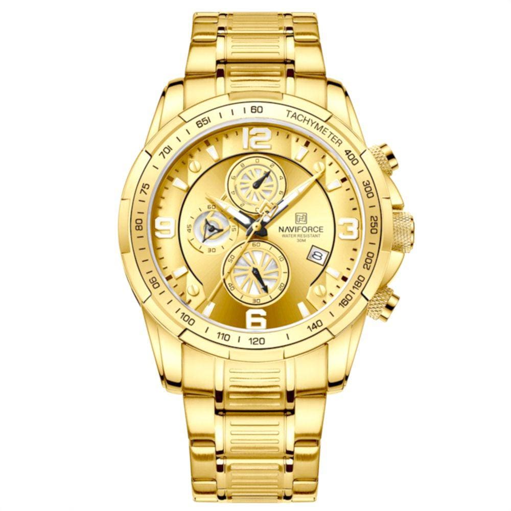 Relógio Multifuncional de Quartzo Luminoso Masculino Design de Luxo