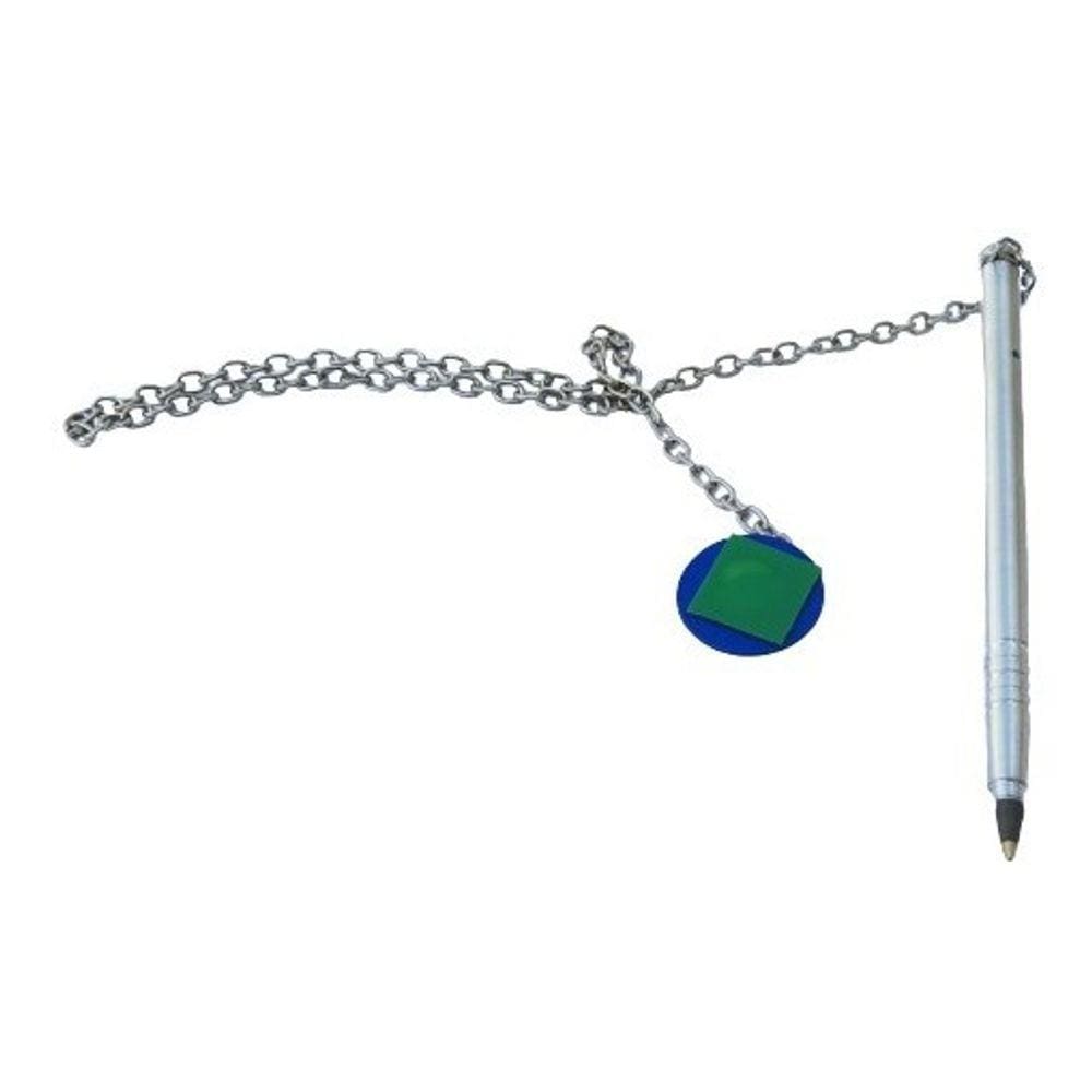 Caneta Fixa Com Corrente P/ Balcão Mesa Tipo Moeda