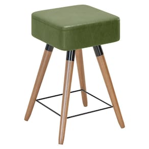 Banqueta Baixa Decorativa Rio 50x32cm Com Pés Palito Verde