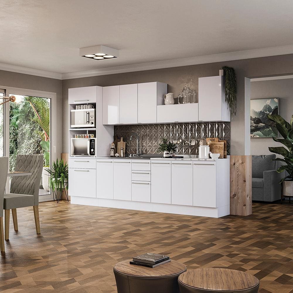 Cozinha Completa Suprema Branco 9 Peças