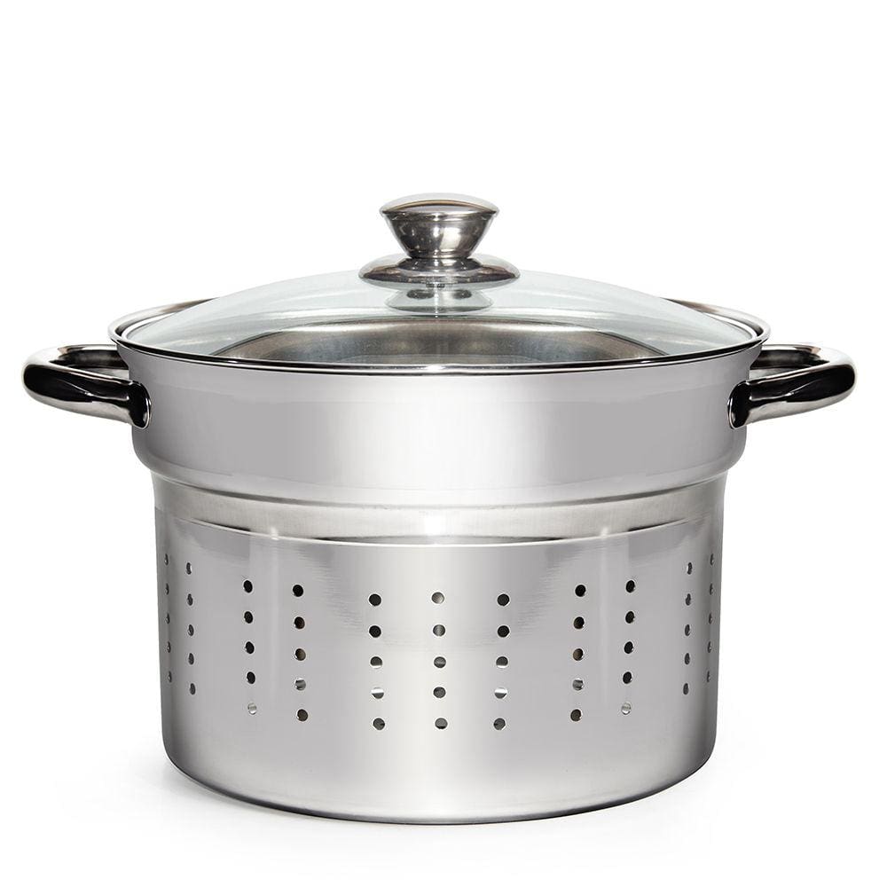 Espagueteira+Cozi Vapore Inox 5Lts 4Pcs Gourmetmix