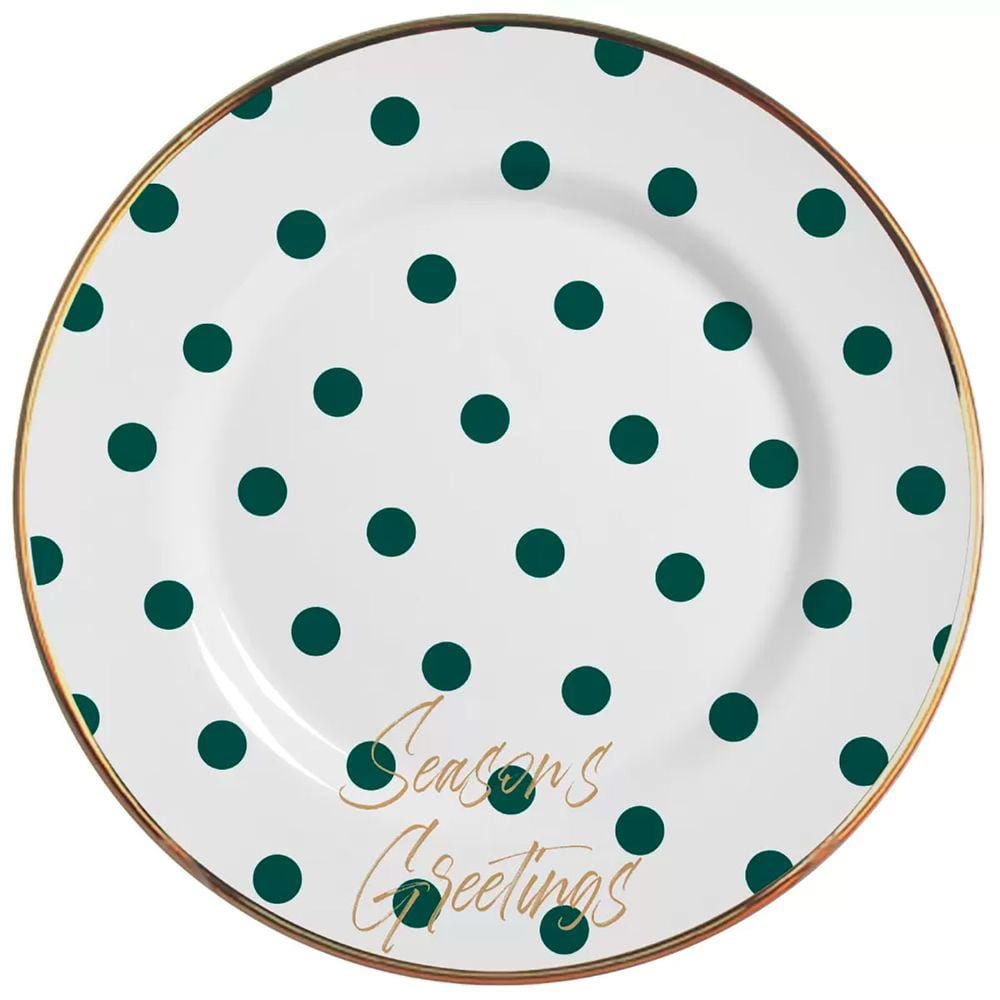 Prato Raso Cerâmica Seasons II Verde 28,5cm Alleanza - Unid.