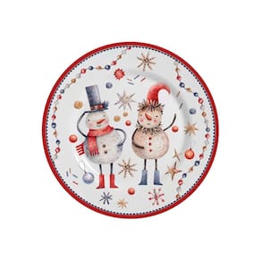 Prato Sobremesa Ceramica Natal Greetings Colors 19,5cm-Unid.