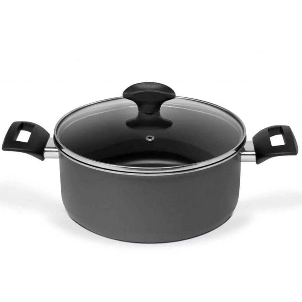 Panela Caçarola Antiaderente Linha Indução Ultra6 Cinza Multiflon
