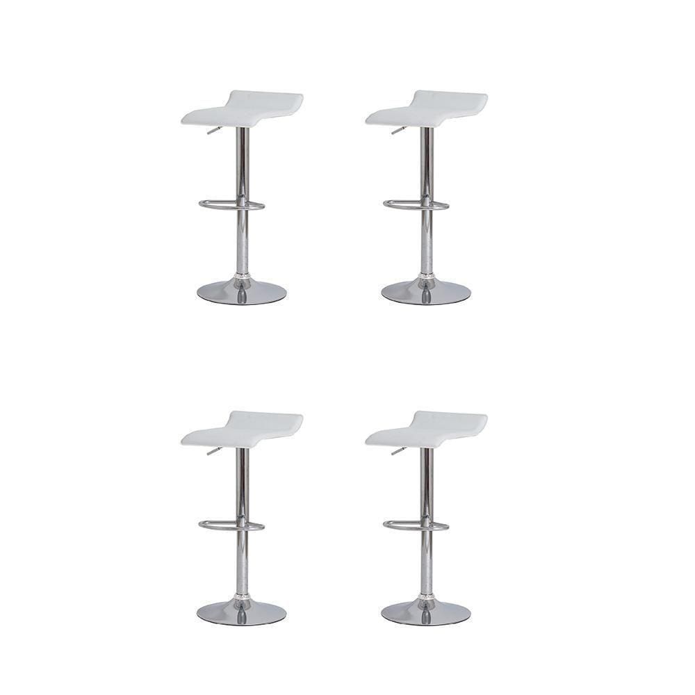 4 Banquetas Estofadas Confortável Belo Horizonte Branca