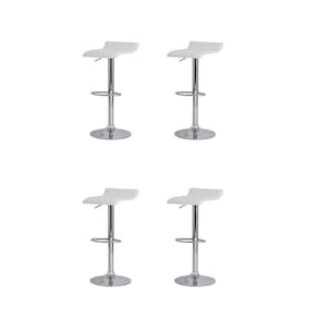 4 Banquetas Estofadas Confortável Belo Horizonte Branca