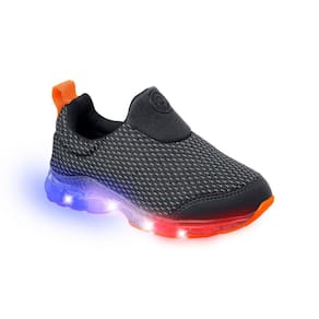 Tênis de Led Infantil Masculino Ortopé Power Light Calce Fácil Preto