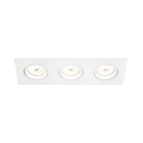 Spot de Embutir Newline Lisse II para 3 Lâmpadas AR111 GU10 Bivolt Branco