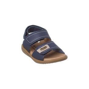 Sandália Infantil Masculina Ortopé Autentica Couro Azul Marinho