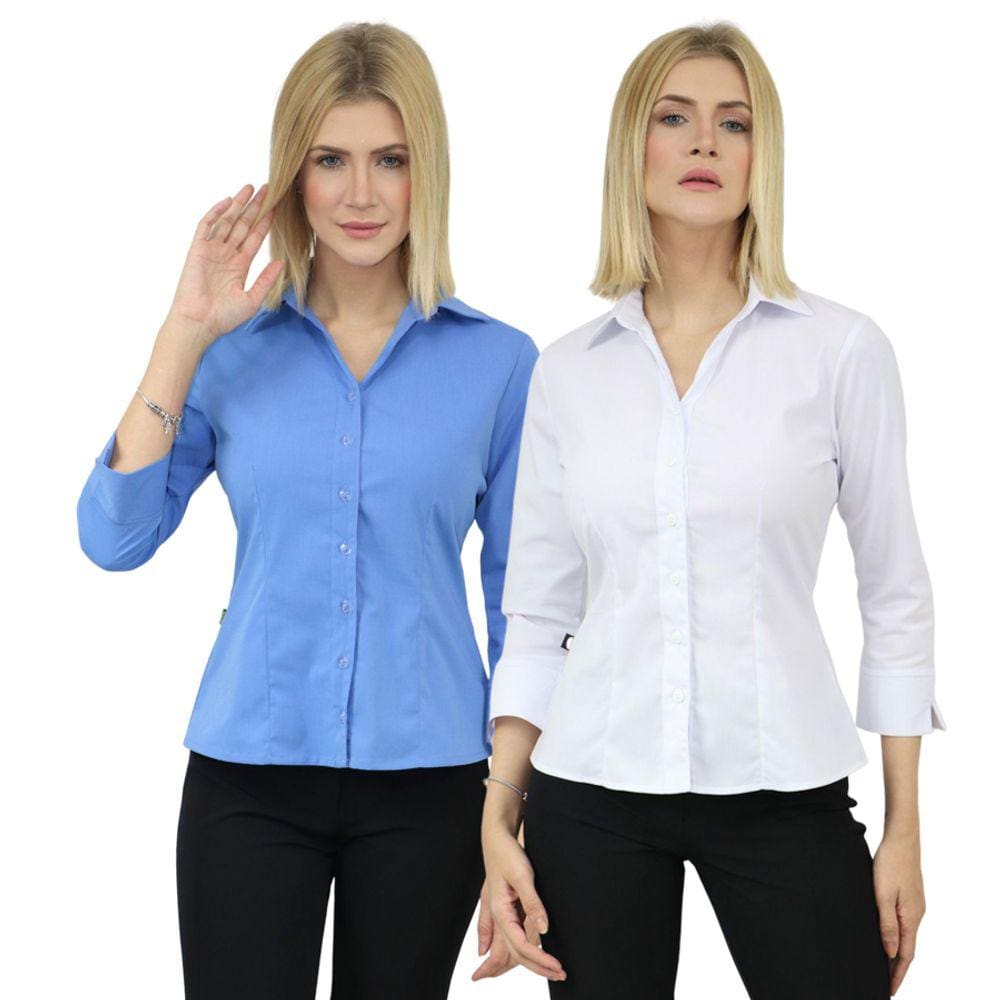 Camisete Camisa Feminina Manga 3/4