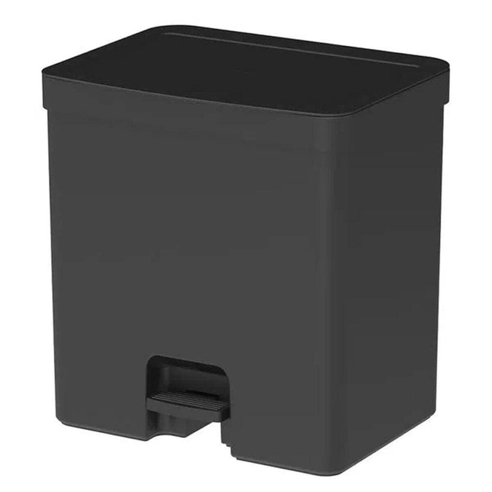 Lixeira com Pedal e Aro Interno 20 Litros OU Trium Preto Fosco