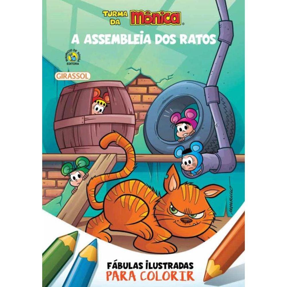 Turma Da Monica - Fabulas Ilustradas Para Colorir - A Assembleia Dos Ratos