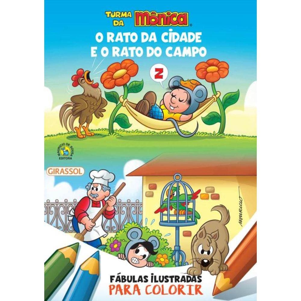Turma Da Monica - Fabulas Ilustradas Para Colorir - O Rato Da Cidade E O Rato Do Campo