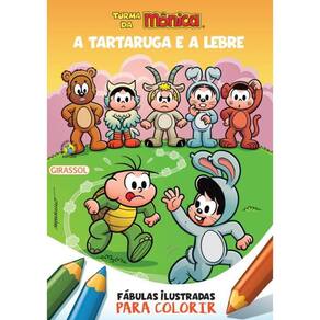 Turma Da Monica - Fabulas Ilustradas Para Colorir - A Tartaruga E A Lebre