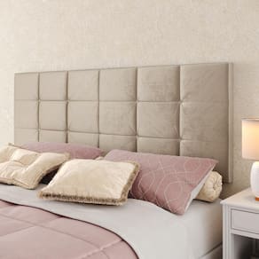 Cabeceira Cama Box Casal Queen 1,60 Suspensa Bia Suede - Areia - RPM Móveis