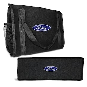 Bolsa Organizadora de Porta Malas e Capa Porta Triângulo de Sinalização Emblema Ford Bordado Ka Fusion Focus Ecosport